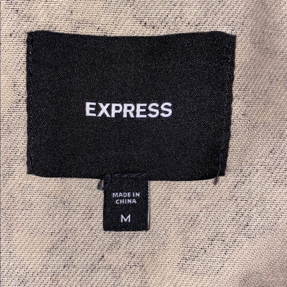 Express Leopard Print Denim Jacket - image 8